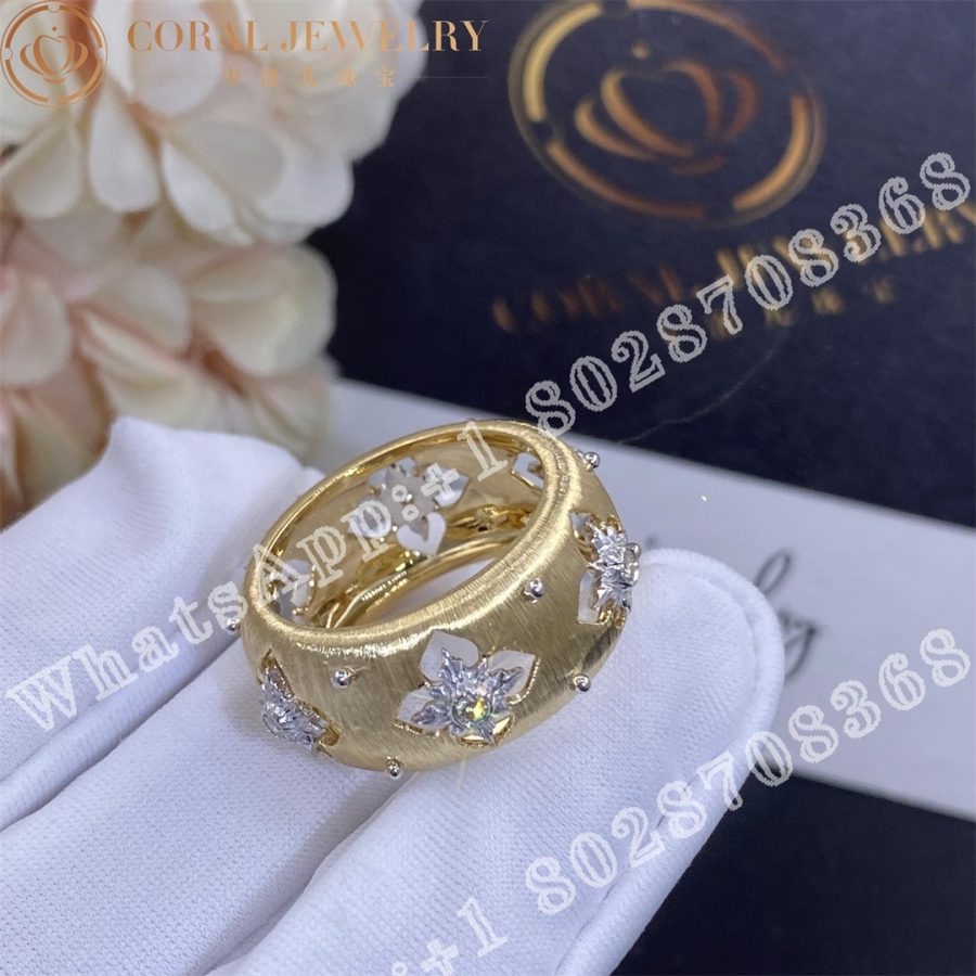 Buccellati Macri Classica Eternelle in yellow and white gold set with diamonds JAUETE013115 - Image 7