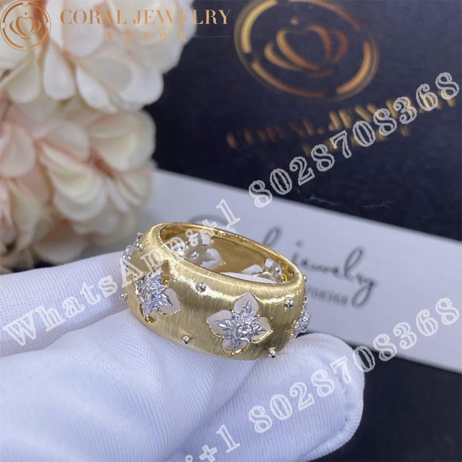 Buccellati Macri Classica Eternelle in yellow and white gold set with diamonds JAUETE013115 - Image 4