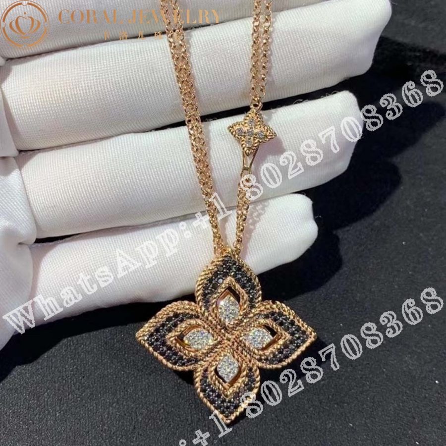 Roberto Coin Venetian Flower Diamond Necklace