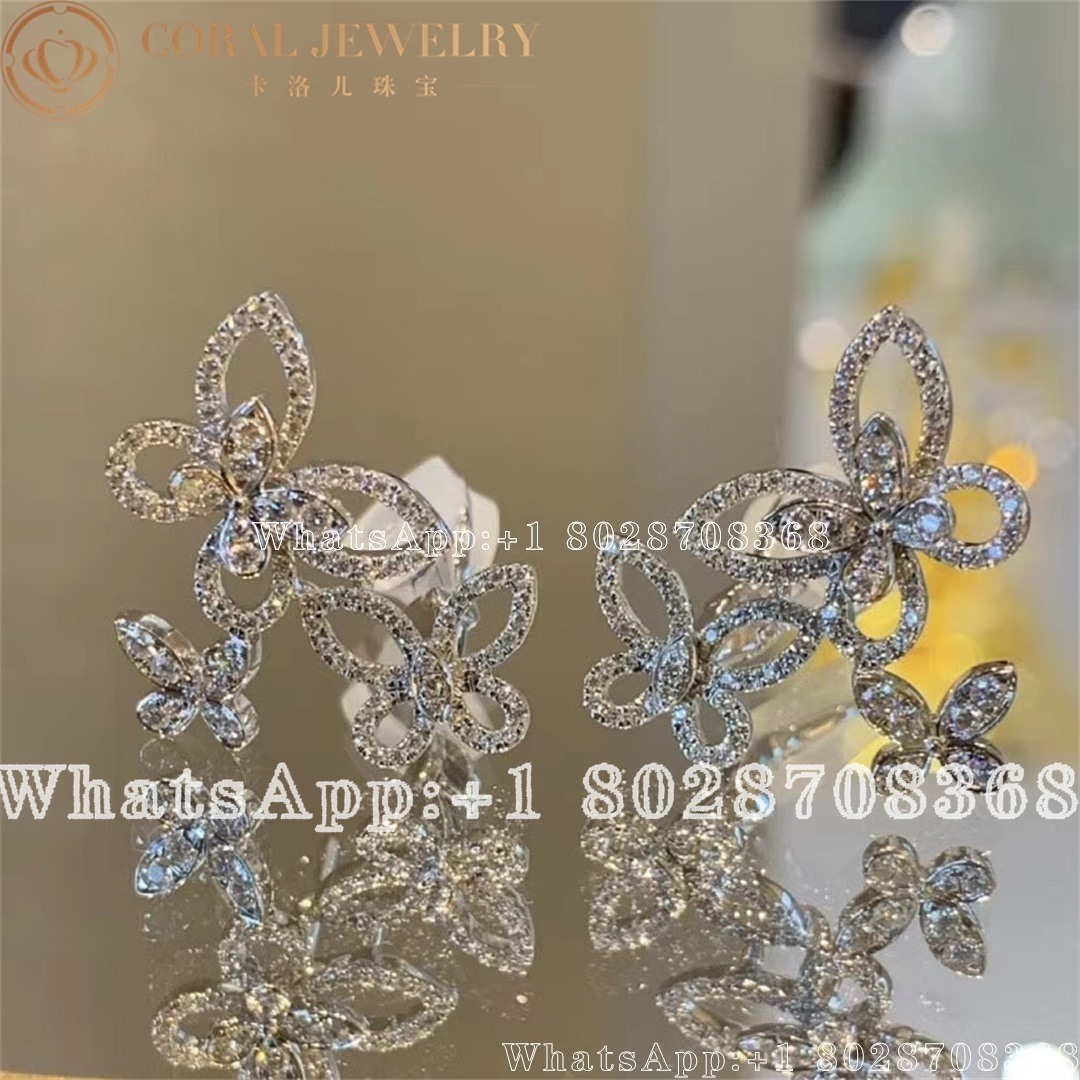 Graff Triple Butterfly Silhouette Diamond Earrings