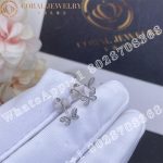 Graff Triple Butterfly Silhouette Diamond Earrings White Gold - Image 4