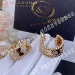 Van Cleef & Arpels Perlée clovers hoop earrings Rose gold, Diamond VCARO2MK00 - Image 3