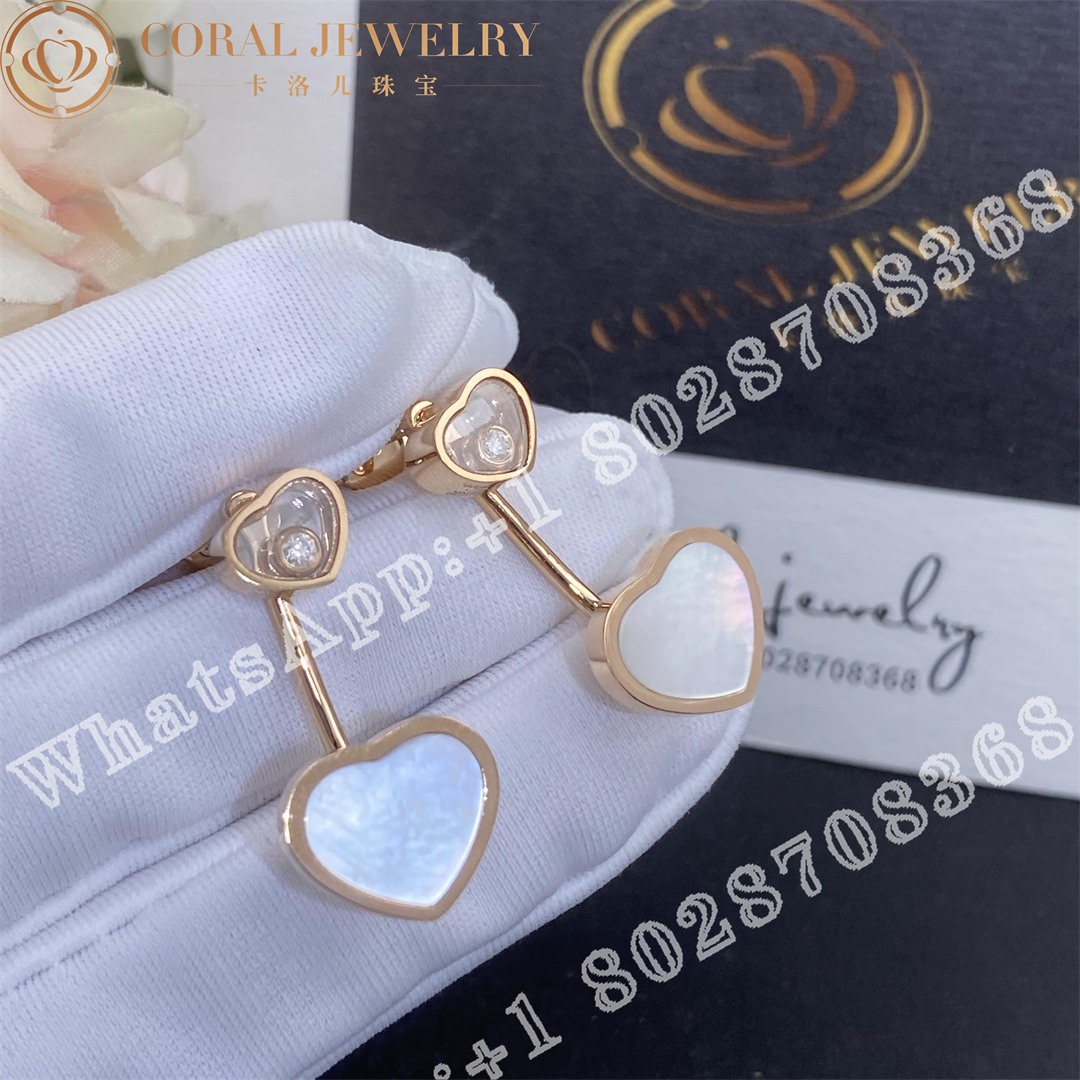 Happy Hearts Earrings Ethical Rose Gold Diamonds Mother Of Pearl Ref Number 83a082 5301 Coral (2)