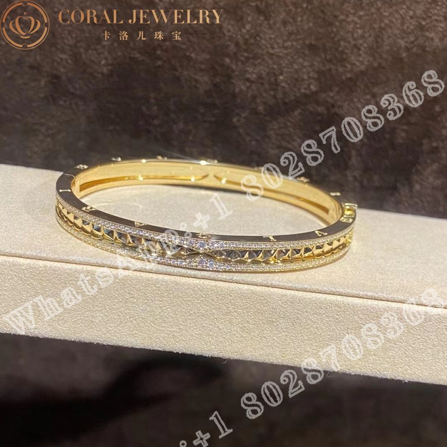 Bulgari B.zero1 Rock 18 kt yellow gold bracelet with pavé diamonds Ref.: 357881 - Image 6