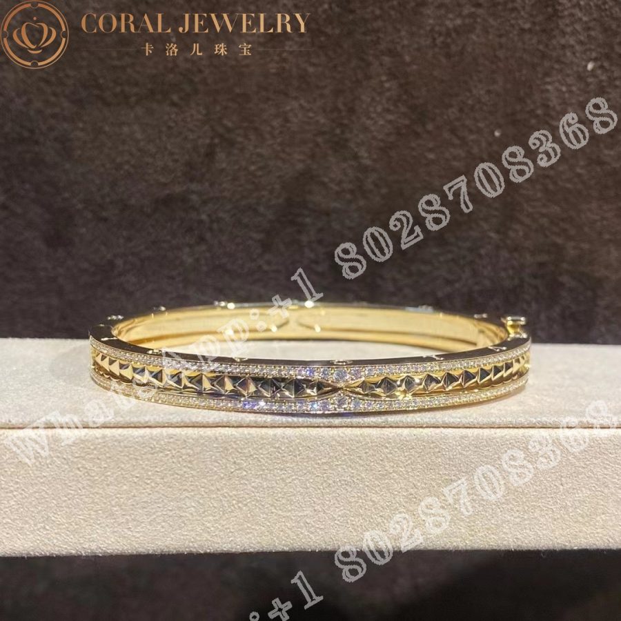 Bulgari B.zero1 Rock 18 kt yellow gold bracelet with pavé diamonds Ref.: 357881 - Image 5