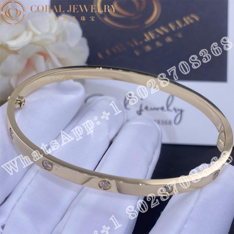 Cartier Love Bracelet, Small Model, 10 Diamonds Yellow Gold Ref. B6047817 - Image 3