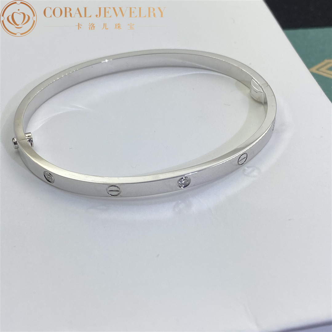 Cartier Love Bracelet, Small Model, 6 Diamonds White Gold Ref. B6047717