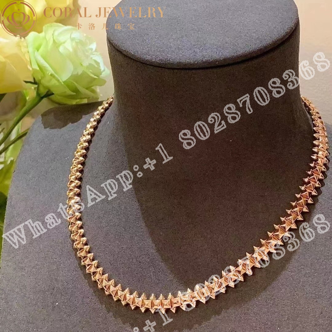 Cartier Clash De Cartier Flexible Necklace Medium Model Rose Gold Ref N7424407 Coral (2)