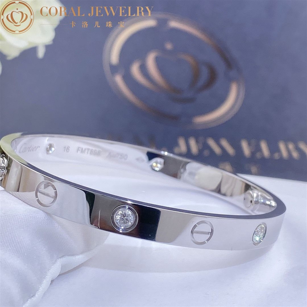 Cartier Love Bracelet, 4 Diamonds White Gold Ref. B6035817