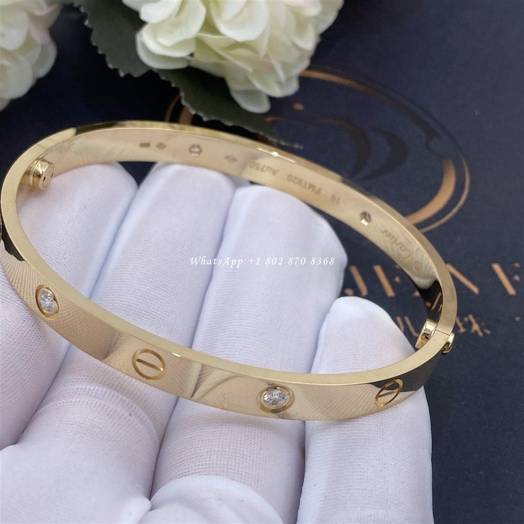 Cartier Love Bracelet, 4 Diamonds Yellow Gold Ref. B6035917