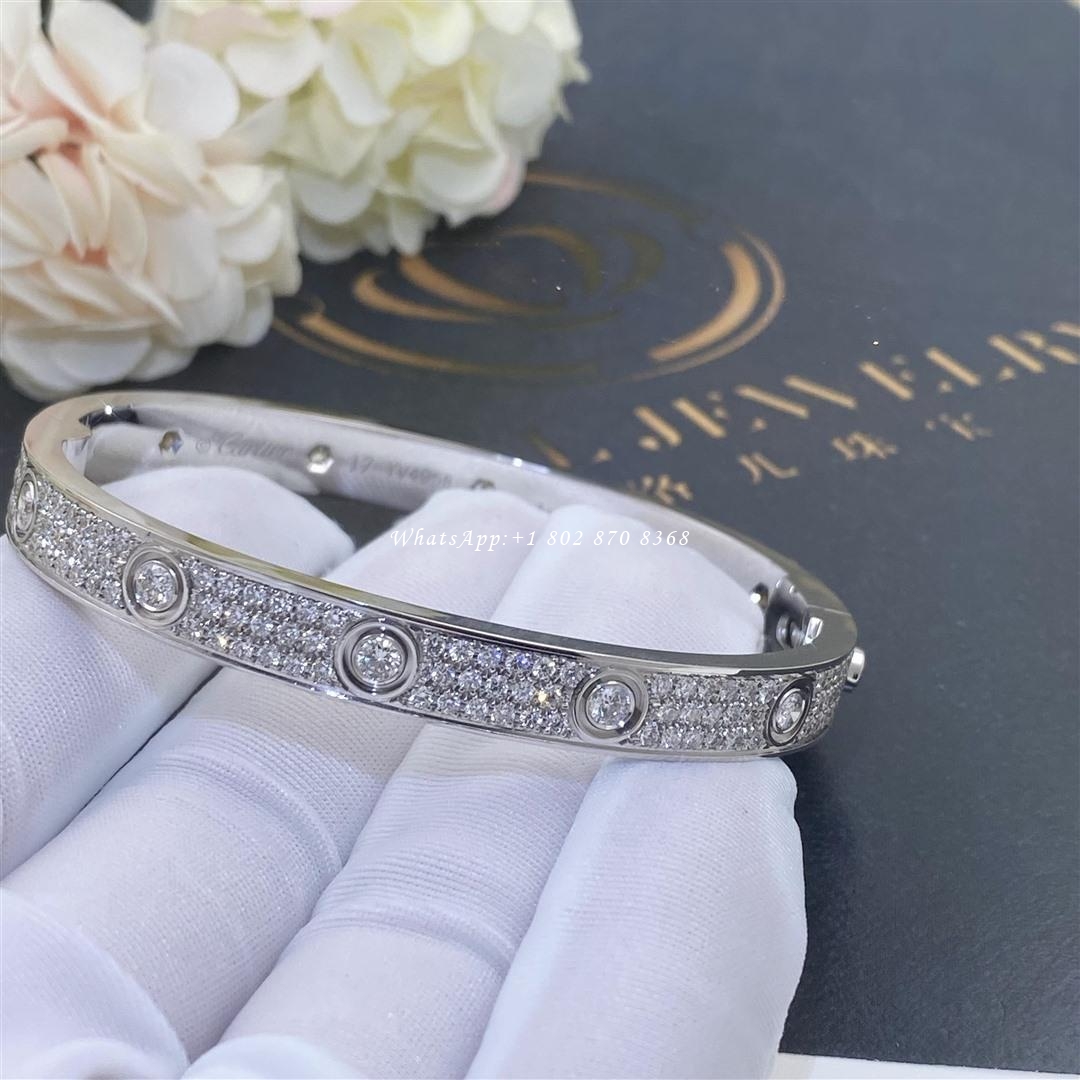 Cartier Love Bracelet, Diamond-paved White Gold Ref. N6033602