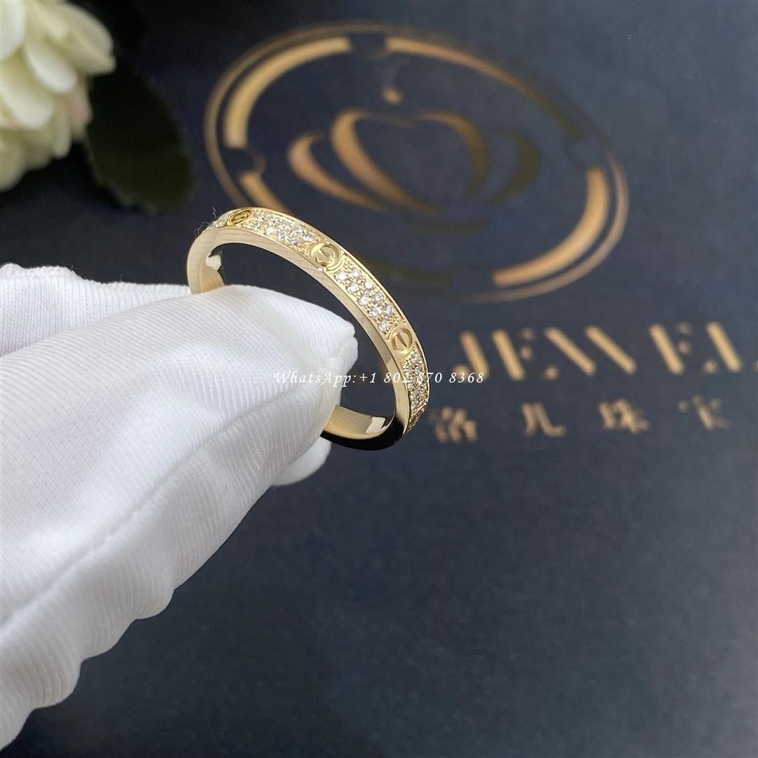 Cartier Love Ring, Small Model Yellow Gold, Diamonds Ref. B4218000