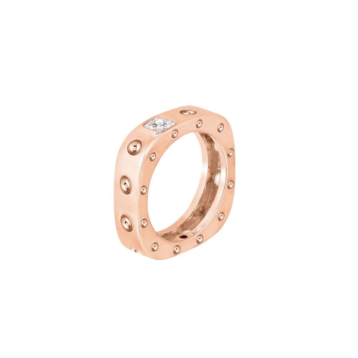 Roberto Coin Pois Moi Rose and White Gold Ring