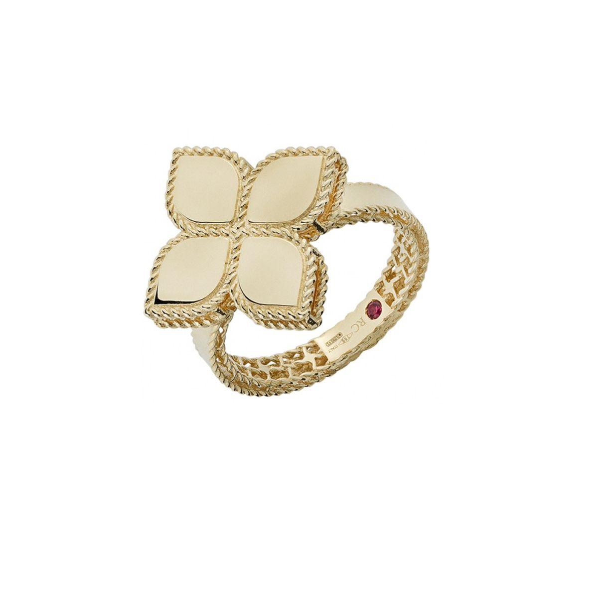 Roberto Coin Princess Flower Yellow Gold Ring