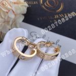 Cartier Love Earrings, 2 Diamonds Rose Gold Ref. B8301218 - Image 3