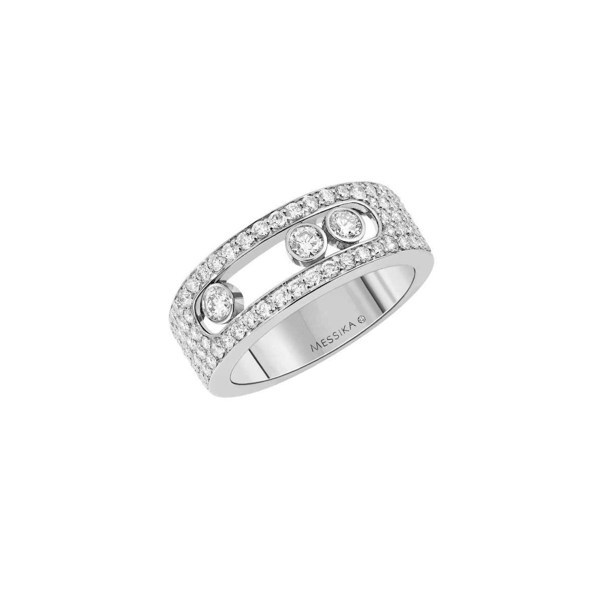 Messika Move Pave White Gold Ring with Diamonds 4703-WG