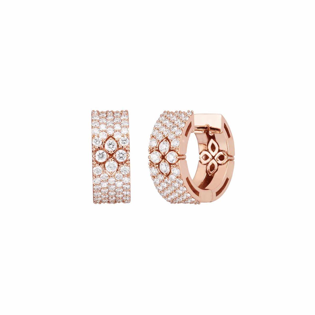 Roberto Coin Love in Verona Rose Gold Earrings with Diamonds