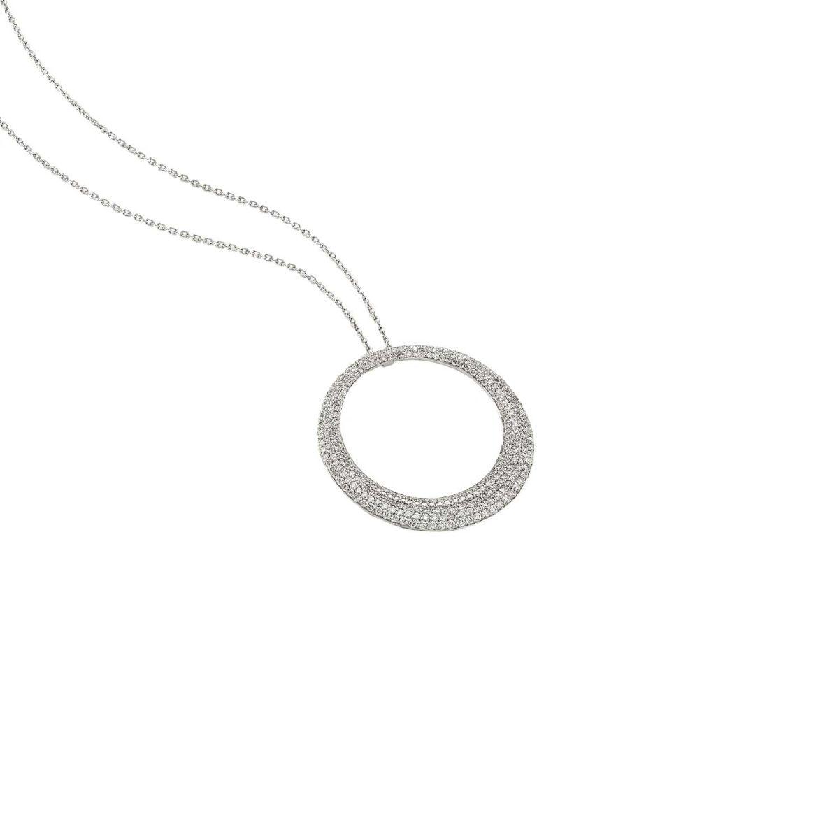 Roberto Coin Scalare White Gold Necklace with Diamonds