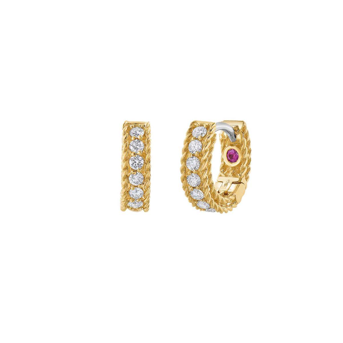 Roberto Coin Symphony Yellow Gold Earrings with Diamonds