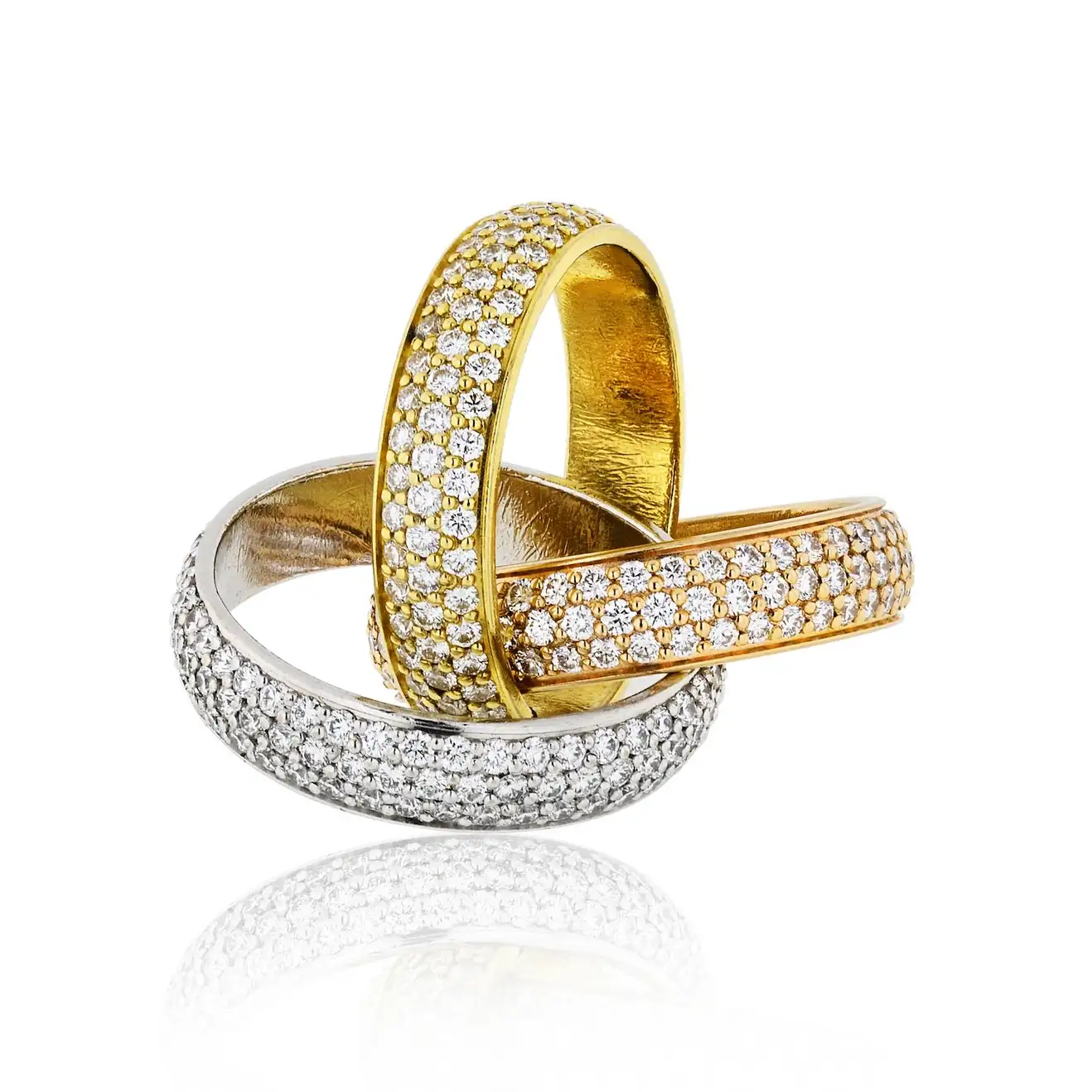 Cartier Trinity Large Model Diamond 4.64 Carat Ring