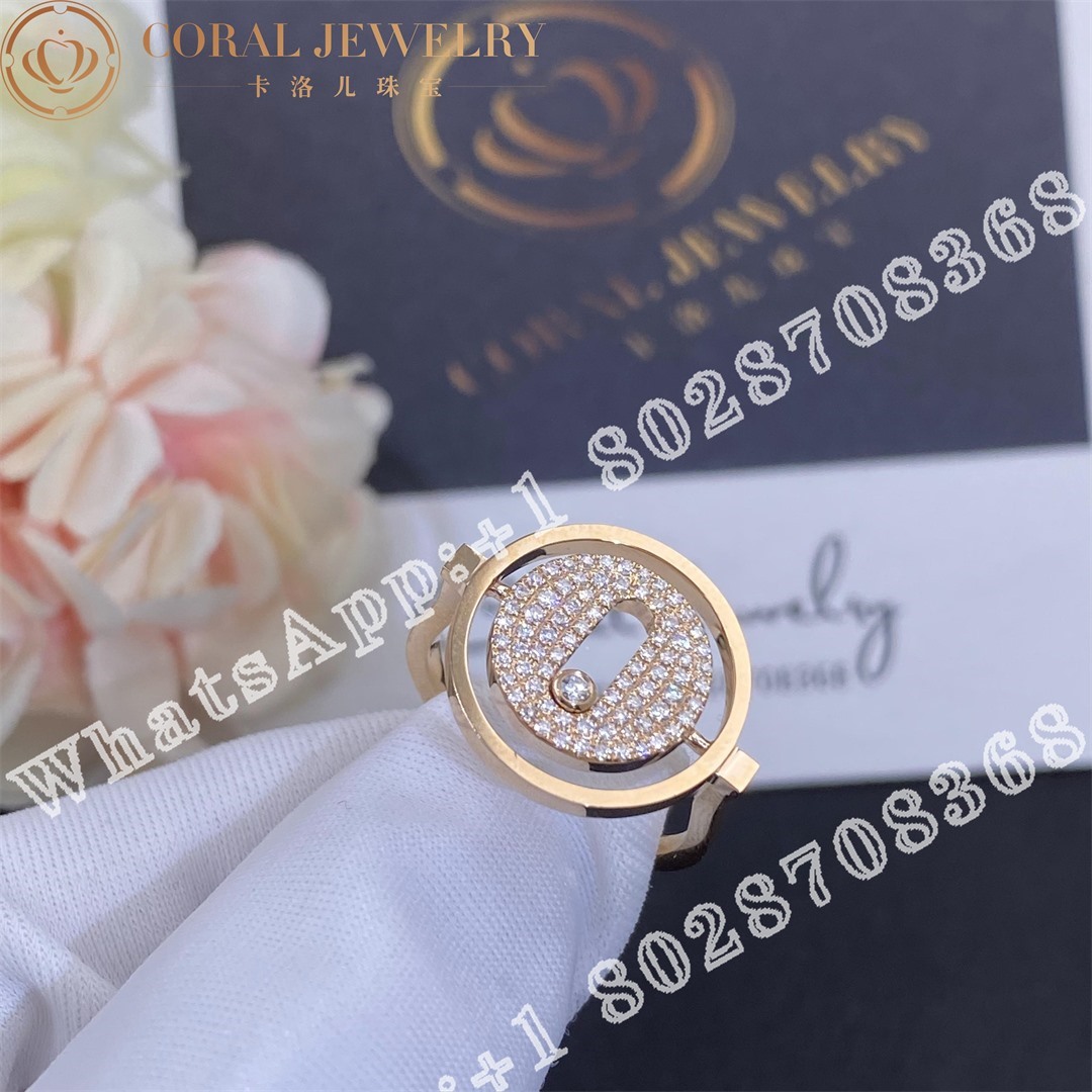 Messika Lucky Move Rose Gold Ring With Diamonds 07534 Pg Coral (4)