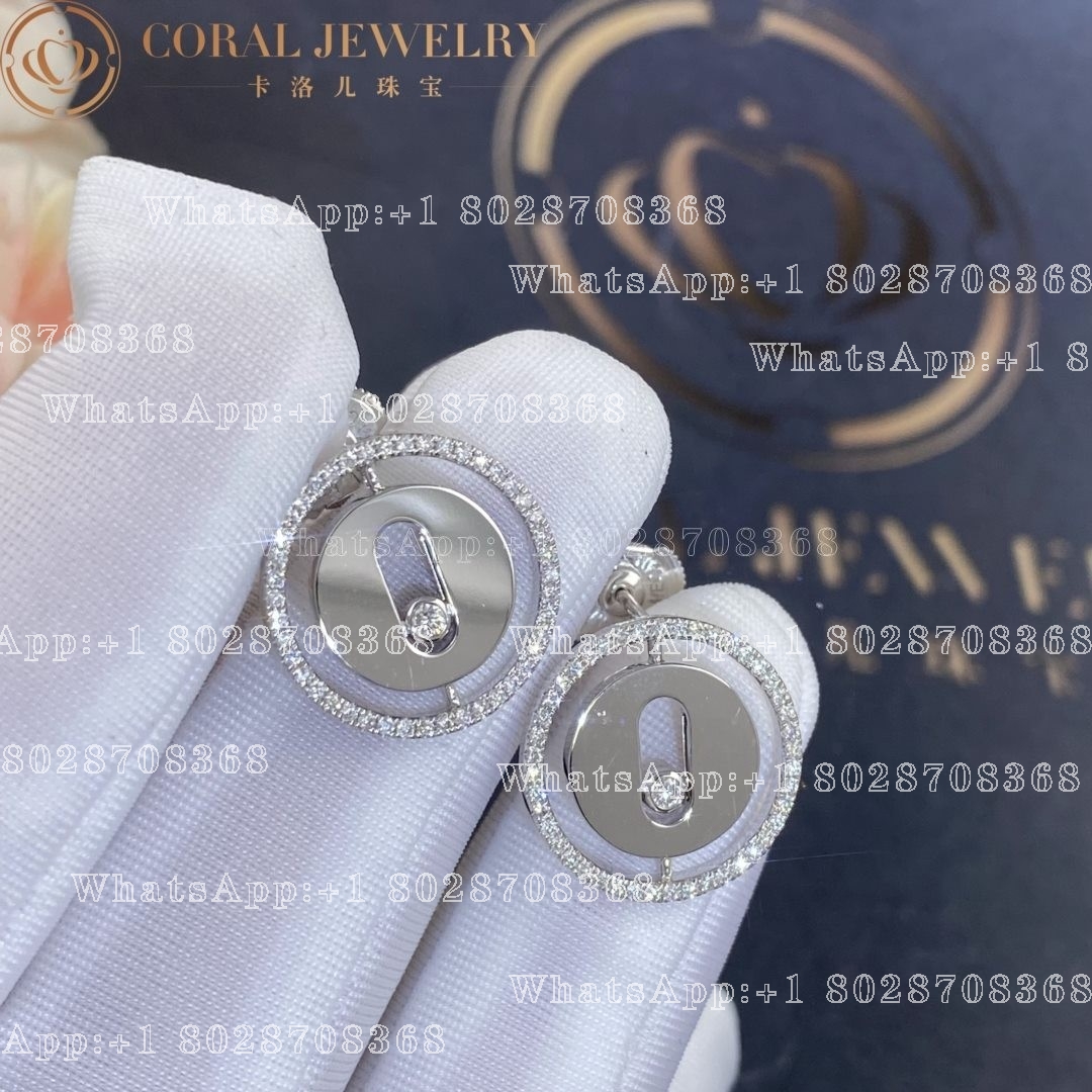 Messika Lucky Move Stud Earrings White Gold Diamond 11571-WG