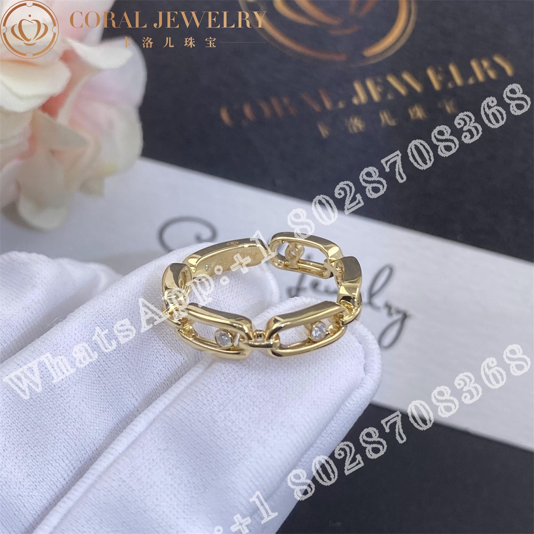 Messika Move Uno Multi Yellow Gold Ring With Diamonds 12078 Yg Coral (6)