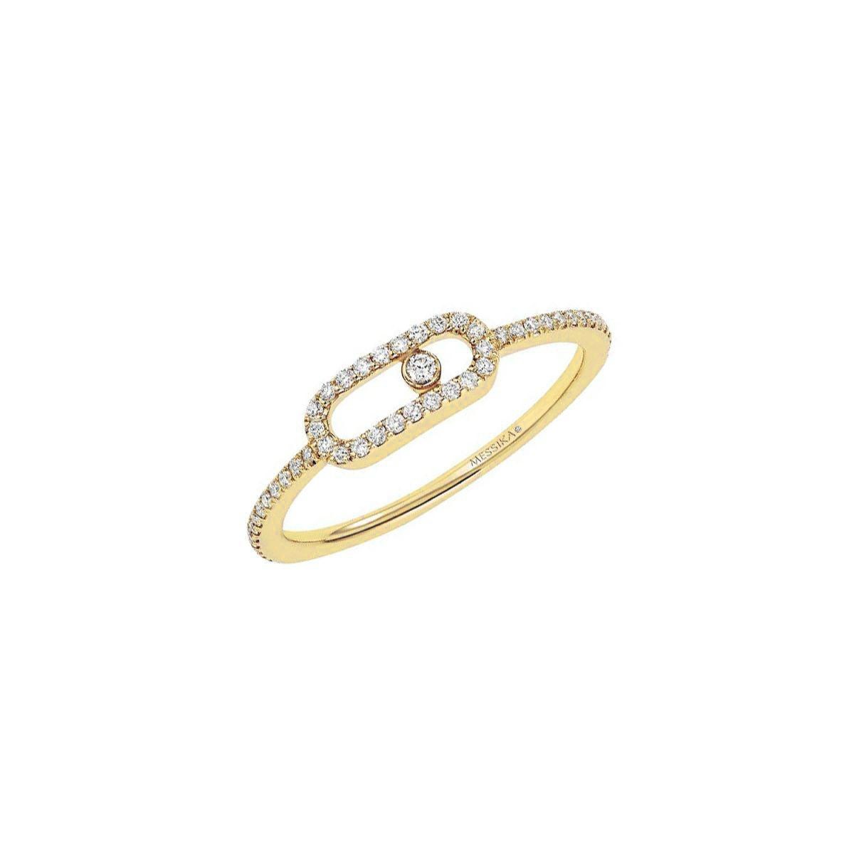 Messika Move Uno Pave Rose Gold Ring With Diamonds 05630 Yg