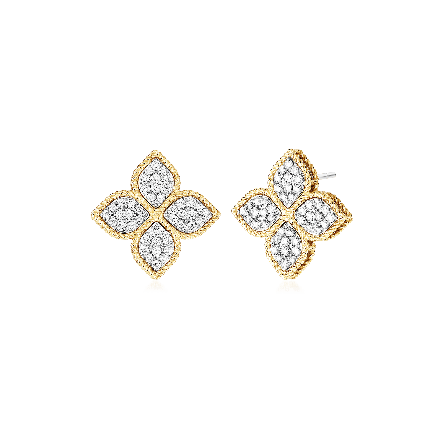 Roberto Coin Princess Flower Earrings with Diamonds ADR777EA0643