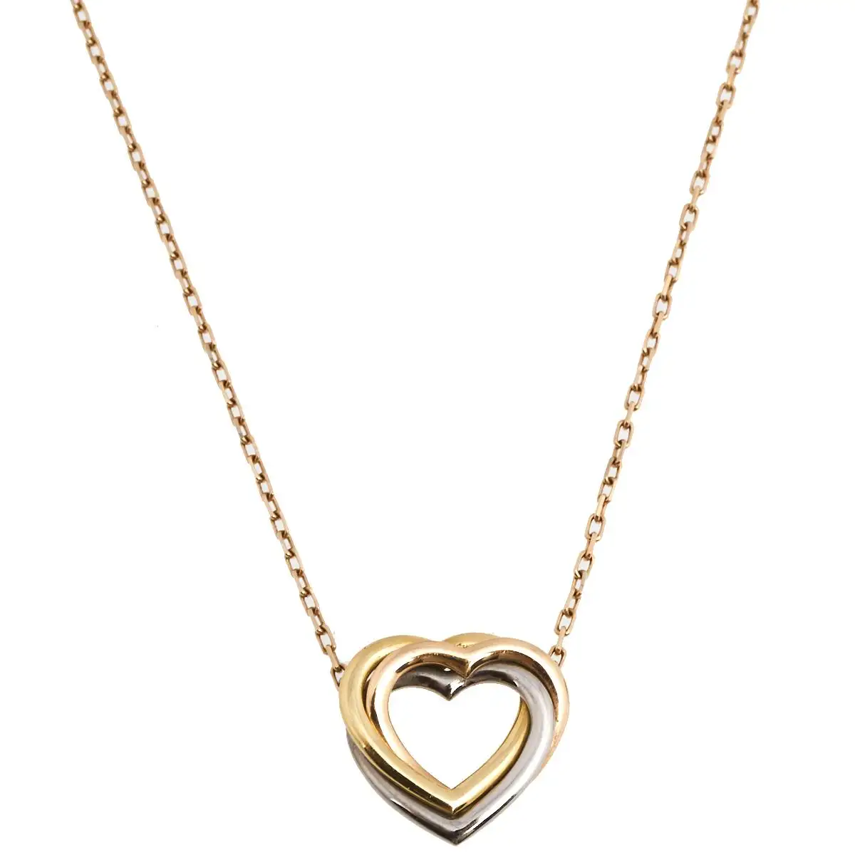 Cartier Trinity de Cartier Heart Three Tone 18k Gold Necklace