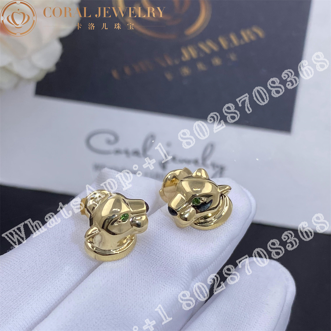 Cartier Panthere De Cartier Earrings Yellow Gold Ref B8043900 Coral (2)