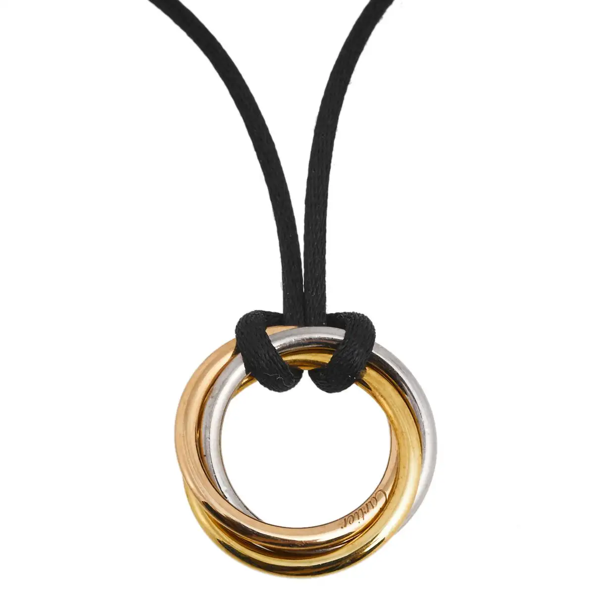 Cartier Trinity de Cartier 18k Three Tone Gold Cord Pendant Necklace