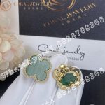 Van Cleef & Arpels Magic Alhambra Earrings Yellow Gold, Malachite  VCARO3MH00 - Image 3