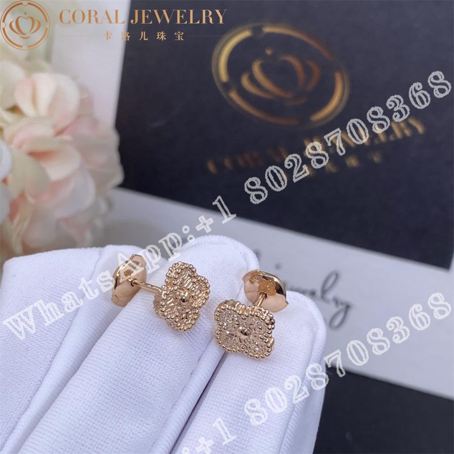 Van Cleef & Arpels Sweet Alhambra Earstuds Rose Gold VCARO8DB00 - Image 3