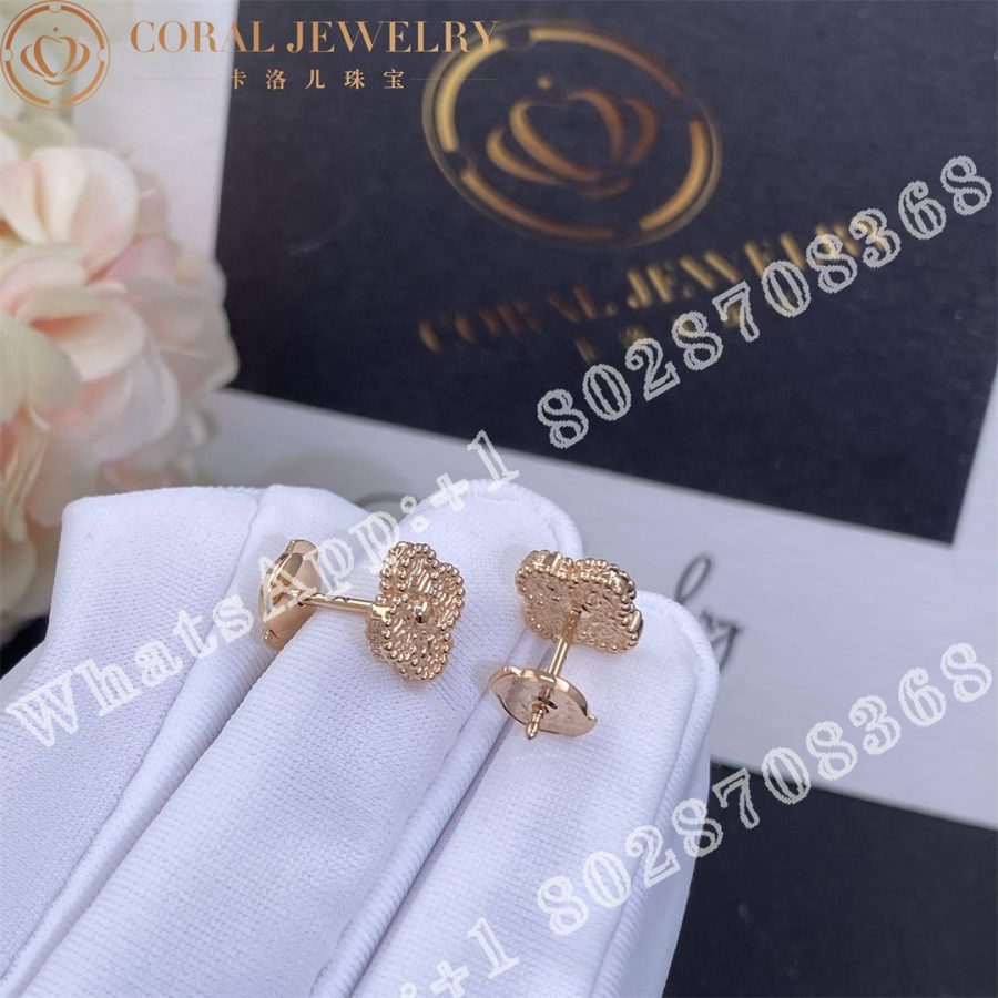 Van Cleef & Arpels Sweet Alhambra Earstuds Rose Gold VCARO8DB00 - Image 4