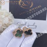 Van Cleef & Arpels Vintage Alhambra Earrings Rose Gold Grey Mother of Pearl - Image 4