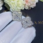 Van Cleef & Arpels Vintage Alhambra Earrings White Gold, Diamond VCARA44600