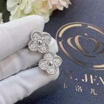 Van Cleef & Arpels Vintage Alhambra Earrings White Gold, Diamond VCARA44600
