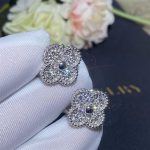 Van Cleef & Arpels Vintage Alhambra Earrings White Gold, Diamond VCARA44600