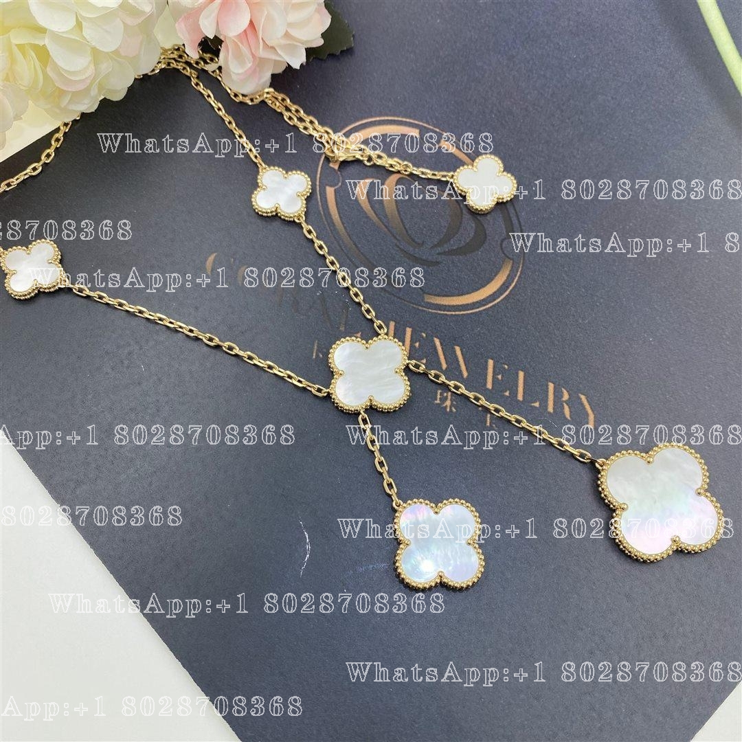 Van Cleef & Arpels Magic Alhambra Necklace, 6 Motifs Yellow gold, Mother-of-pearl VCARD79100