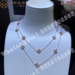 Van Cleef & Arpels Sweet Alhambra Long Necklace, 16 Motifs Rose Gold VCARO8DG00 - Image 3