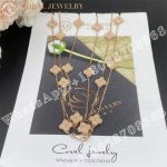 Van Cleef & Arpels Sweet Alhambra Long Necklace, 16 Motifs Rose Gold VCARO8DG00 - Image 4