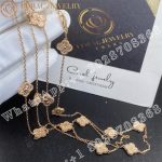 Van Cleef & Arpels Sweet Alhambra Long Necklace, 16 Motifs Rose Gold VCARO8DG00 - Image 5