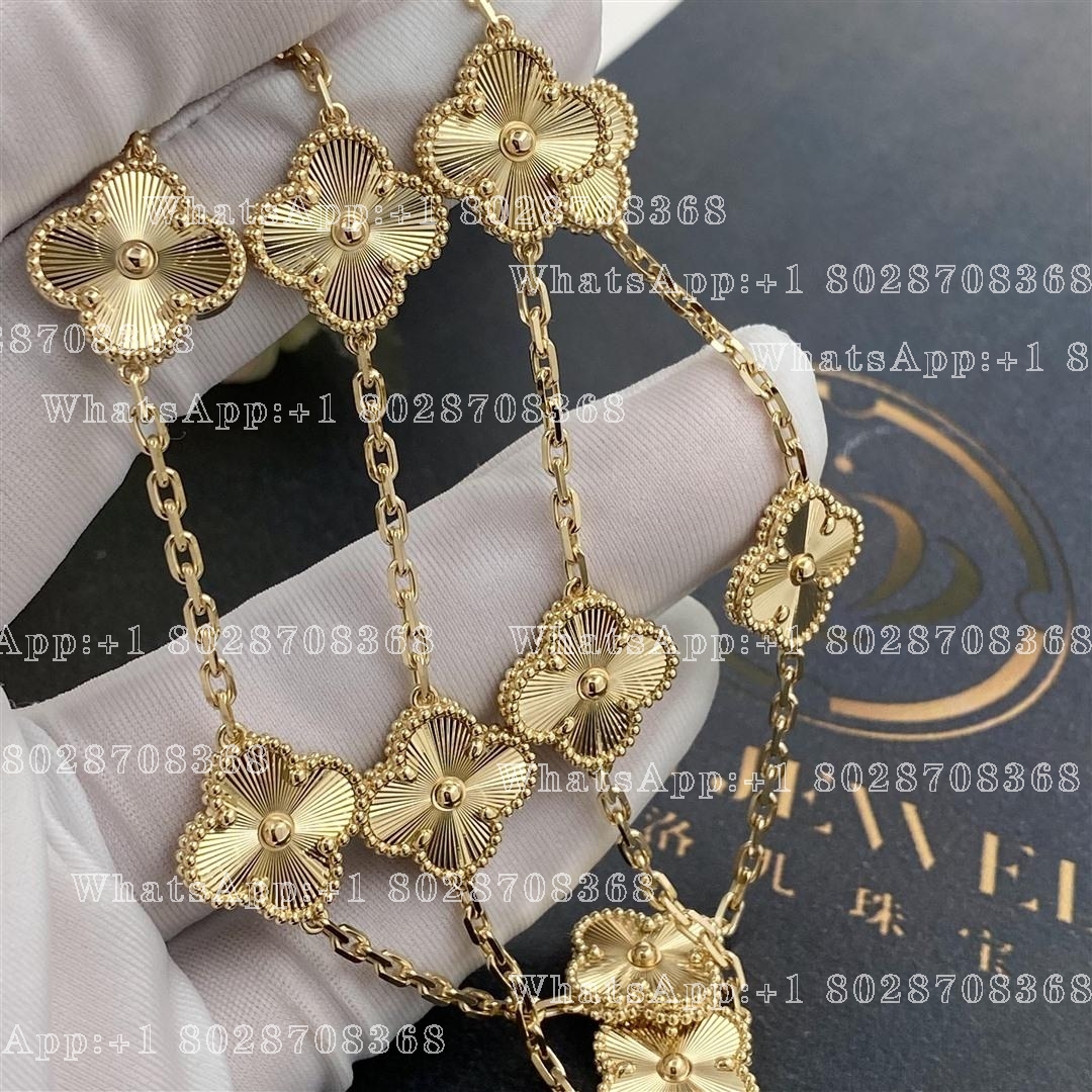 Van Cleef & Arpels Vintage Alhambra Necklace, 10 Motifs Yellow Gold VCARP3JJ00