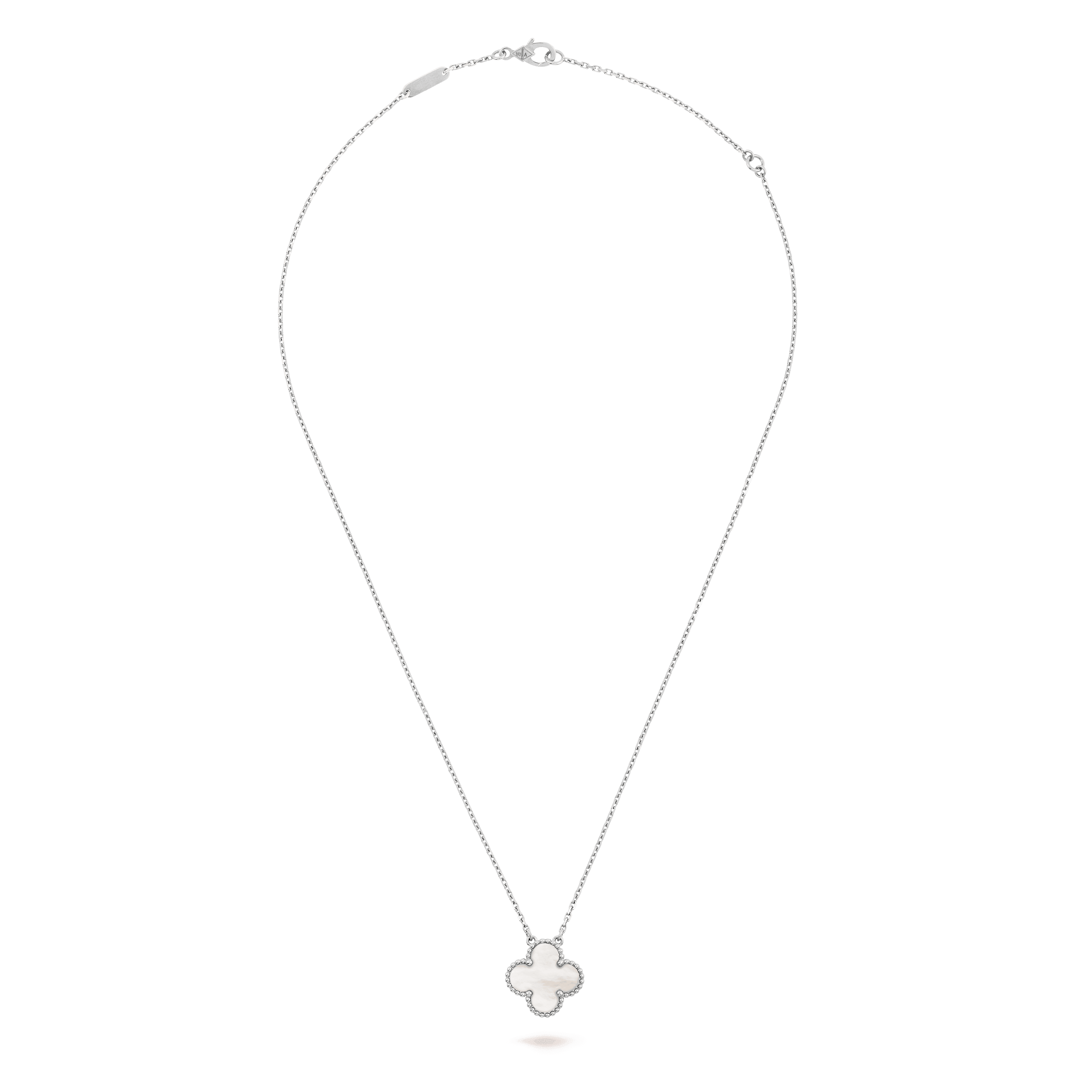 Van Cleef & Arpels Vintage Alhambra pendant White gold, Mother-of-pearl VCARF48700