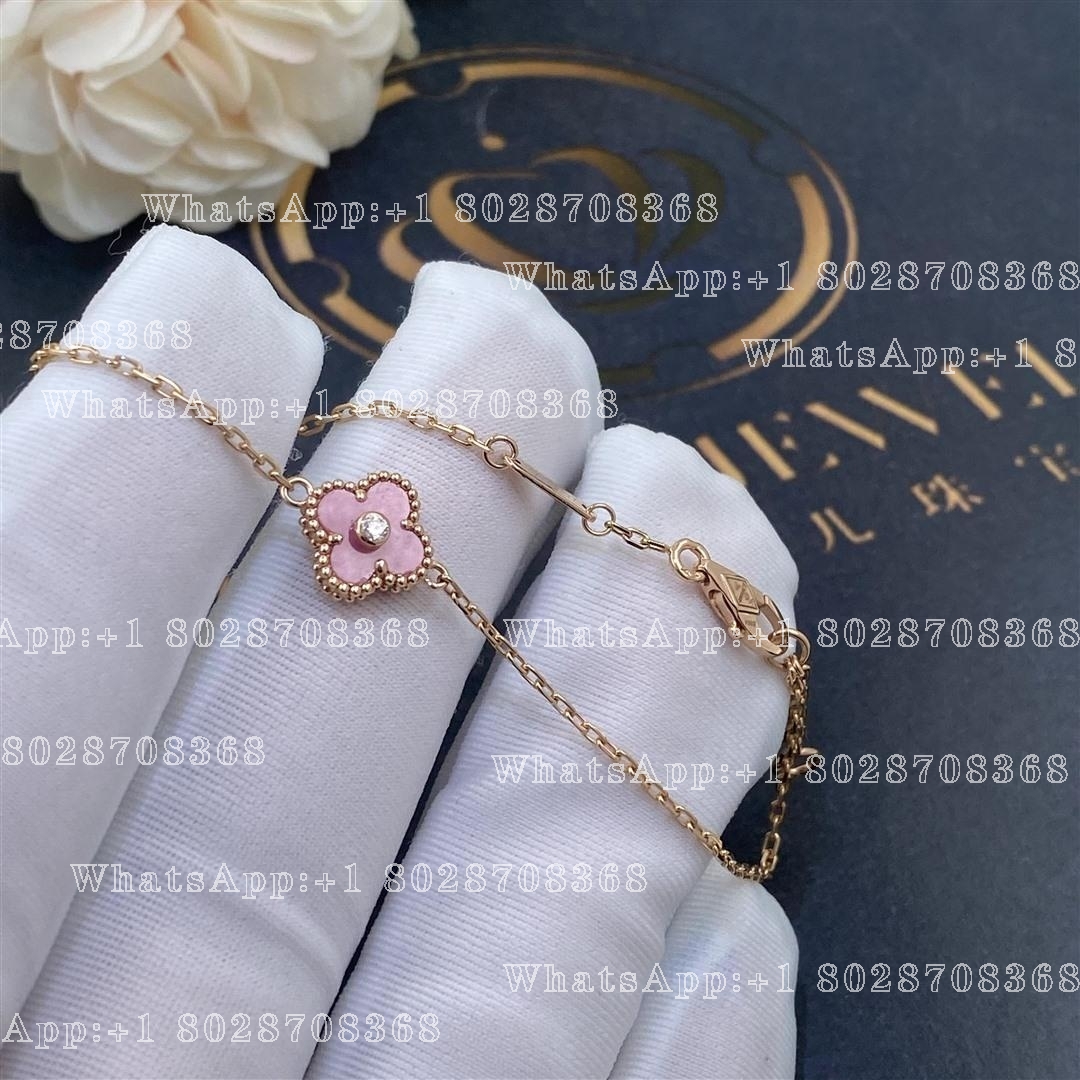 Van Cleef & Arpels Sweet Alhambra bracelet Rose gold Rhodonite Bracelet