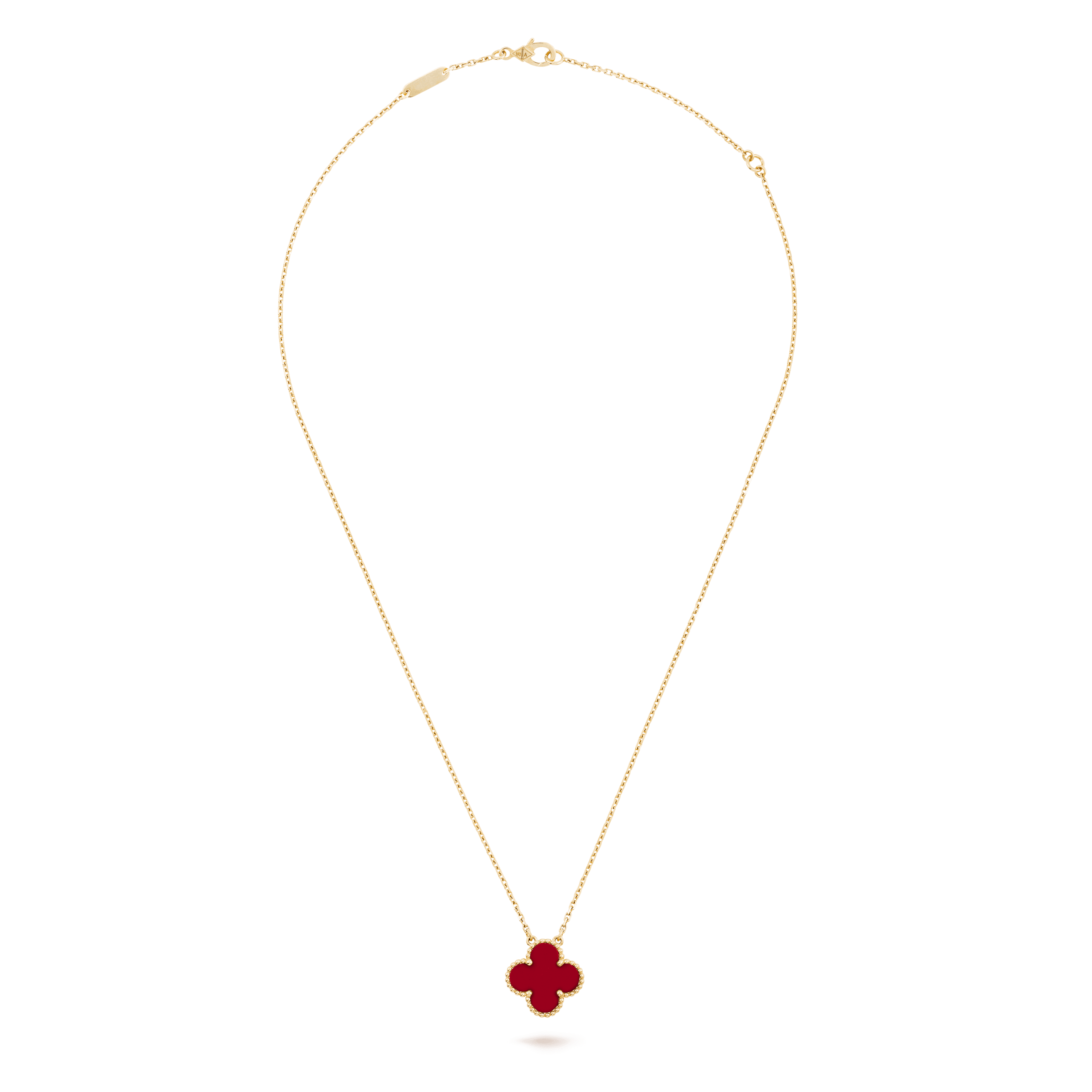 Van Cleef & Arpels Vintage Alhambra pendant Yellow gold, Carnelian VCARD38500