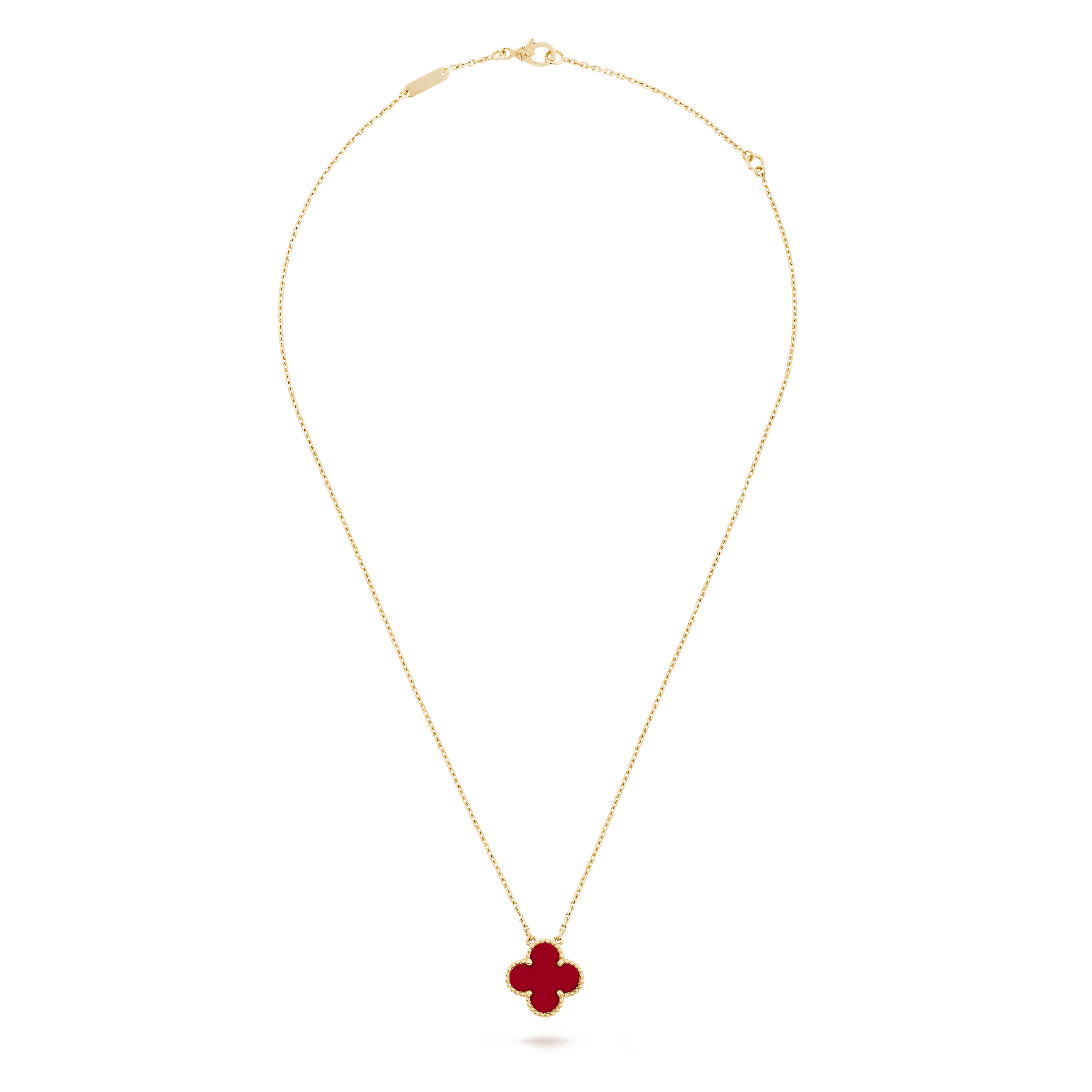 Van Cleef & Arpels Vintage Alhambra pendant Yellow gold, Carnelian VCARD38500