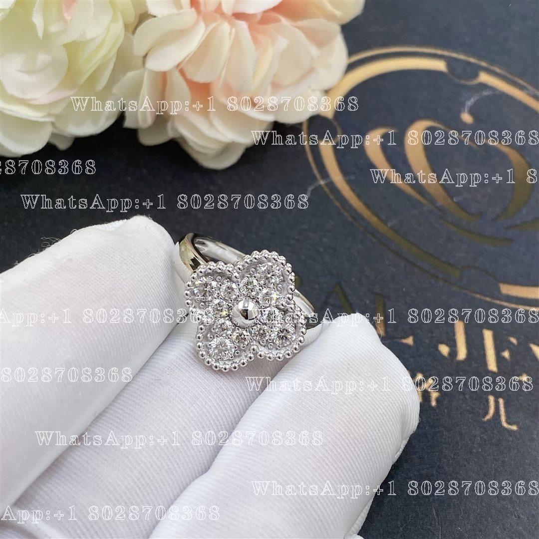 Van Cleef Arpels Vintage Alhambra ring White gold, Diamond VCARO26N00