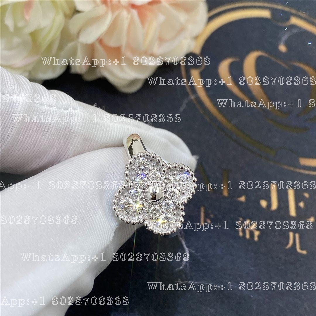 Van Cleef Arpels Vintage Alhambra ring White gold, Diamond VCARO26N00